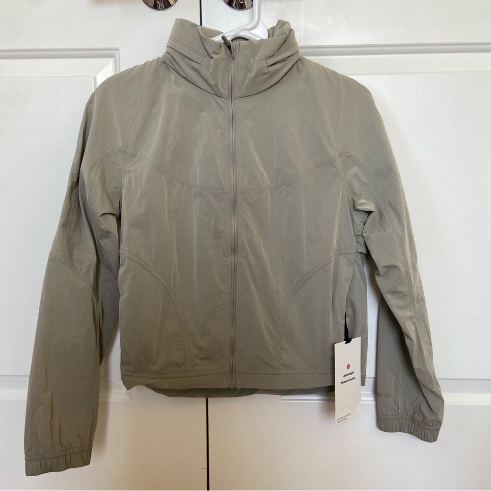 Lululemon Light Gray Zip-Up Jacket with Zip Hood